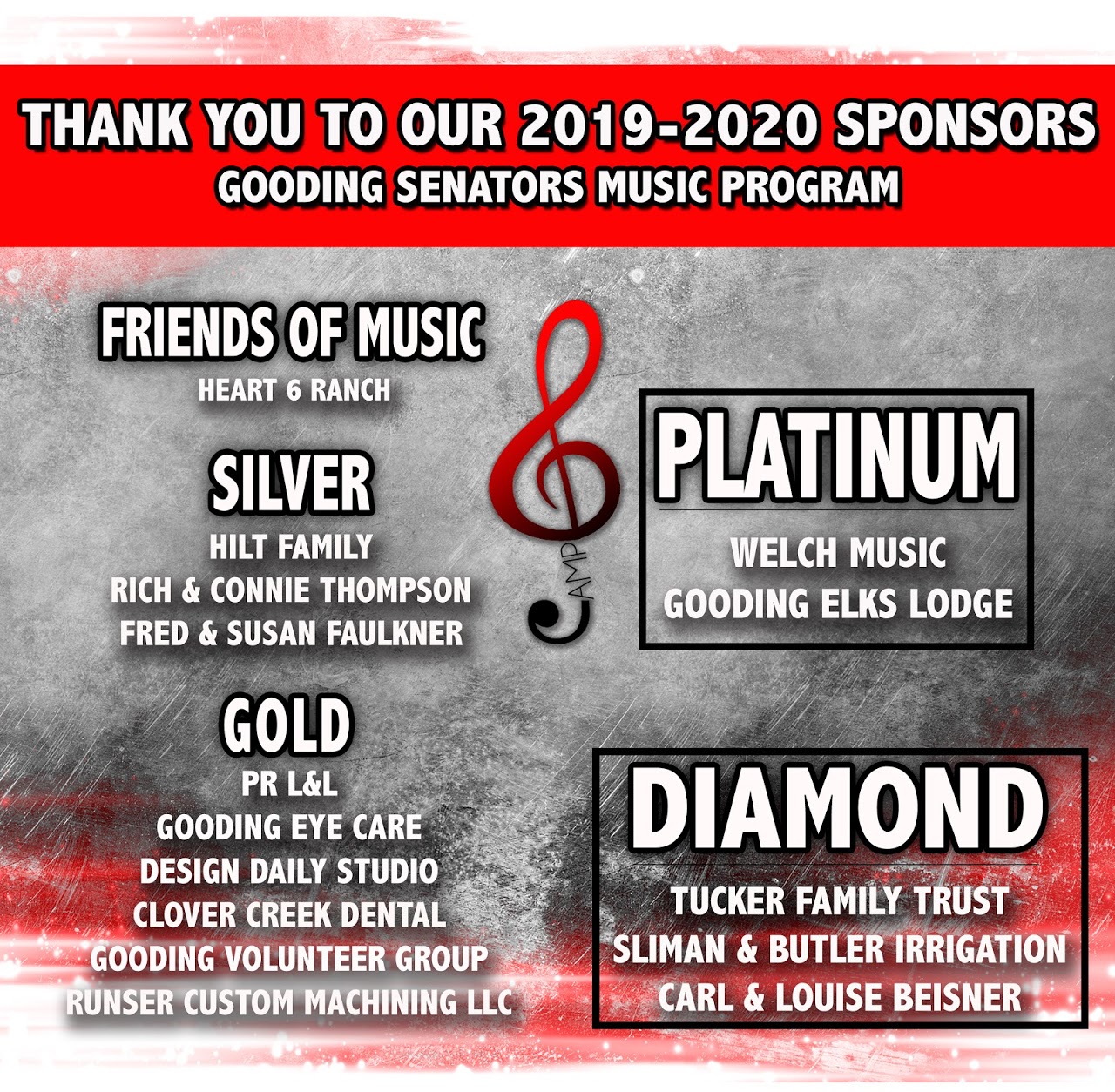 2019-2020-Gooding Association of Music Parents Sponsors