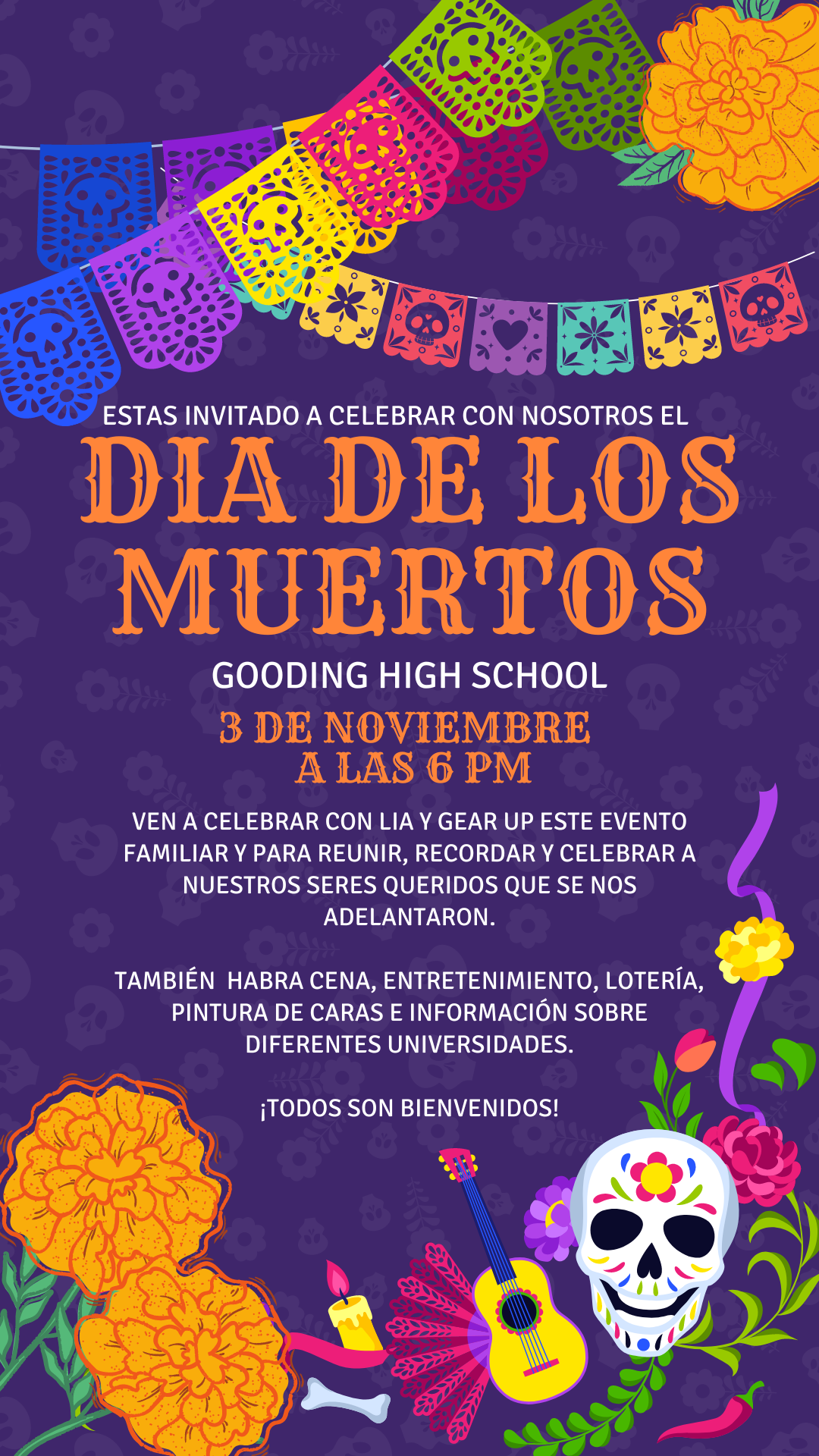 Spanish-flyer-2022 day of the dead