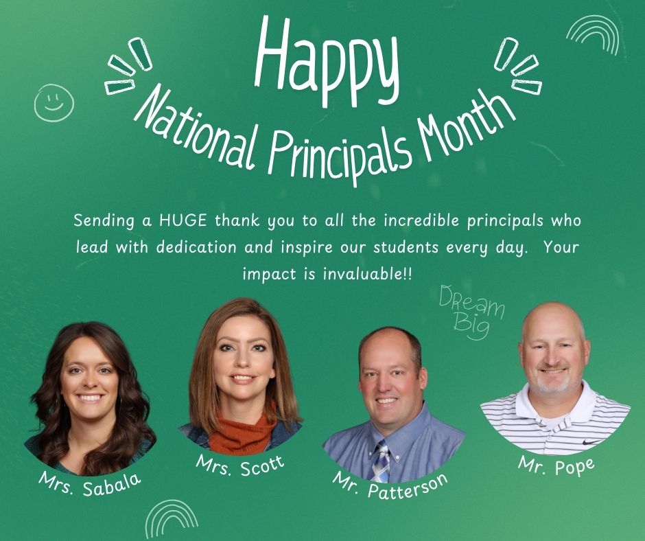 National Principal's Month recognition poster