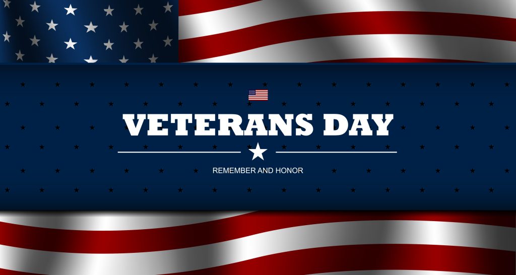 Veterans Day parade vector background design Poster for post