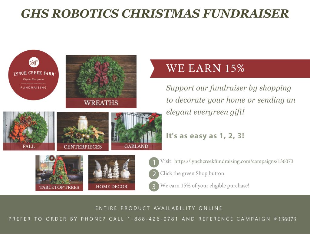 GHS Robotics Christmas Fundraiser Poster